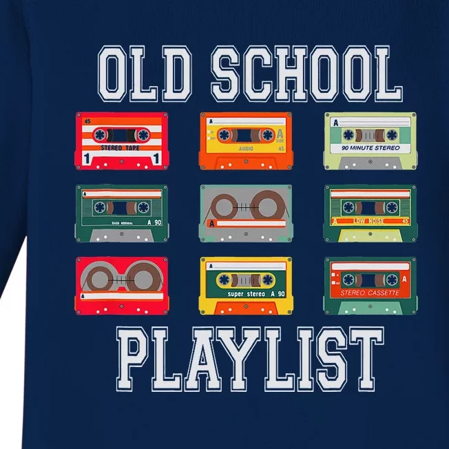 Cassette Tapes Mixtapes 1980s Radio Music Old School Baby Long Sleeve Bodysuit