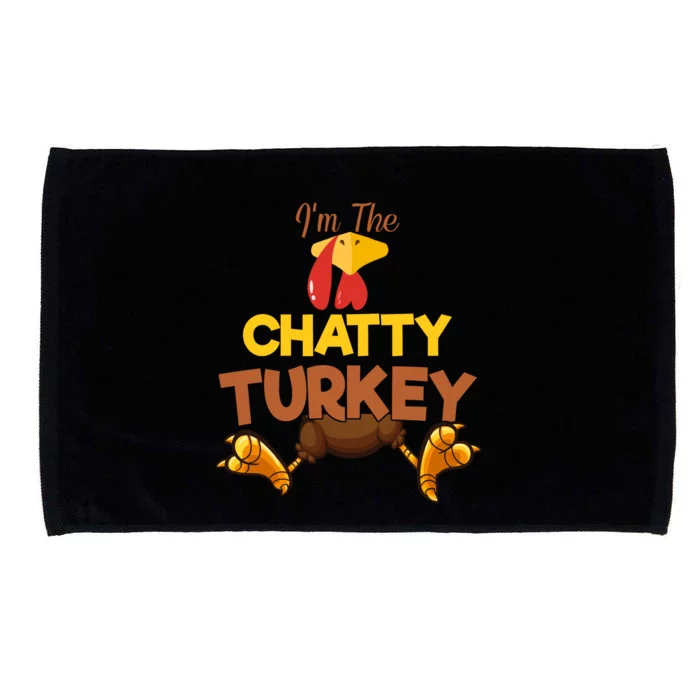 Chatty Turkey Matching Family Group Thanksgiving Gifts Microfiber Hand Towel