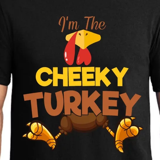 Cheeky Turkey Matching Family Group Thanksgiving Gifts Pajama Set