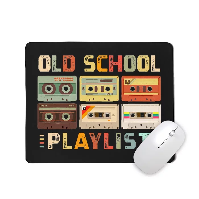 Cassette Tape Music 80s Retro Old School Playlist Mousepad