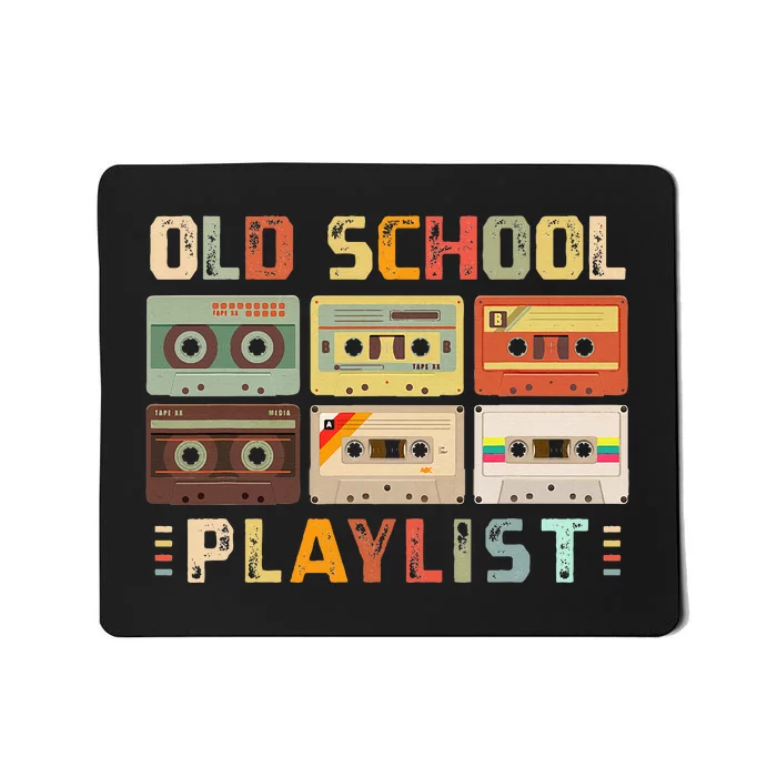 Cassette Tape Music 80s Retro Old School Playlist Mousepad