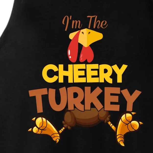 Cheery Turkey Matching Family Group Thanksgiving Gifts Ladies Tri-Blend Wicking Tank