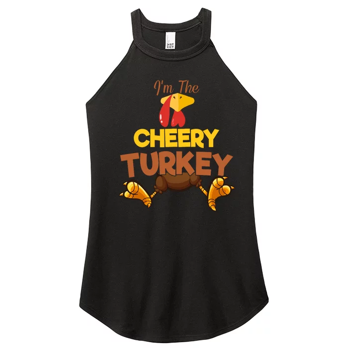 Cheery Turkey Matching Family Group Thanksgiving Gifts Women’s Perfect Tri Rocker Tank