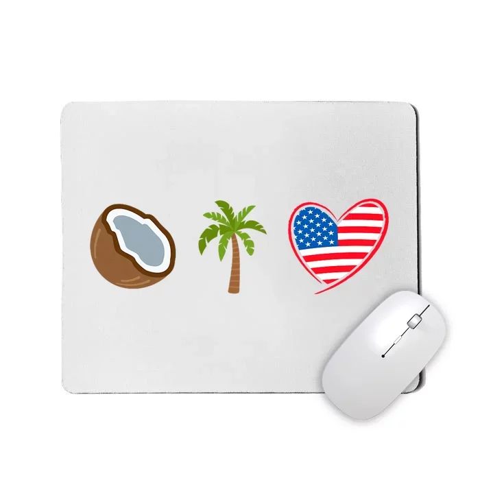 Coconut Tree Meme Patriotic Kamala Statement Usa Democrat Mousepad