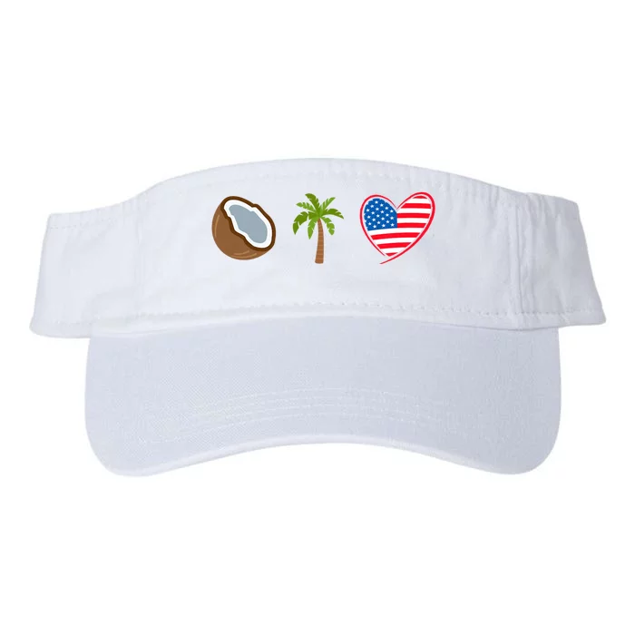 Coconut Tree Meme Patriotic Kamala Statement Usa Democrat Valucap Bio-Washed Visor