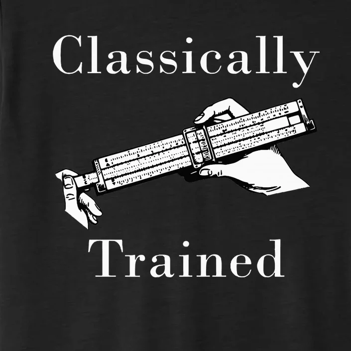 Classically Trained Mechanical Analog Calculator Slide Rule ChromaSoft Performance T-Shirt