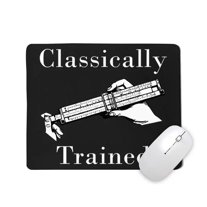 Classically Trained Mechanical Analog Calculator Slide Rule Mousepad