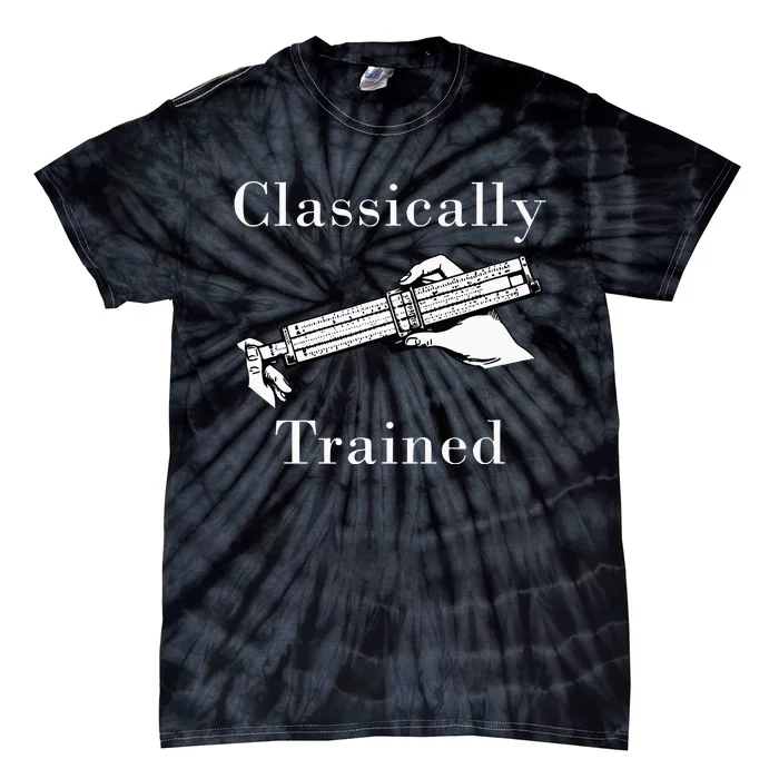 Classically Trained Mechanical Analog Calculator Slide Rule Tie-Dye T-Shirt