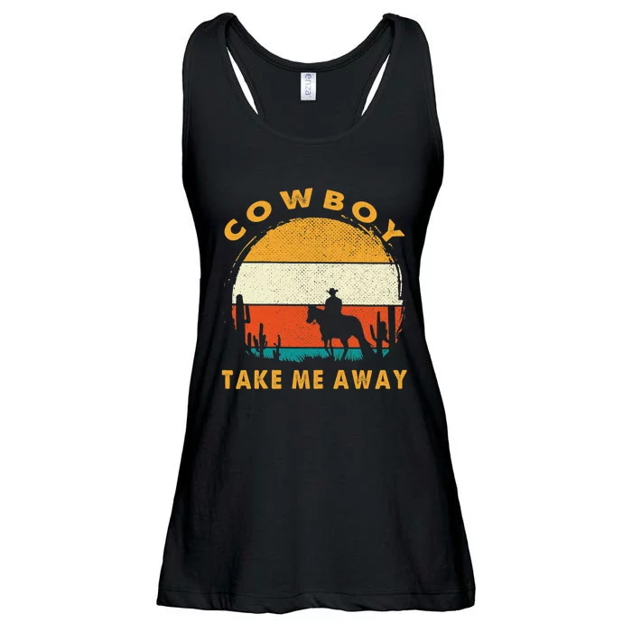 Cowboy Take Me Away Womens Vintage Country Music Ladies Essential Flowy Tank