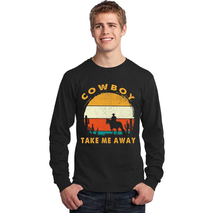 Cowboy Take Me Away Womens Vintage Country Music Tall Long Sleeve T-Shirt