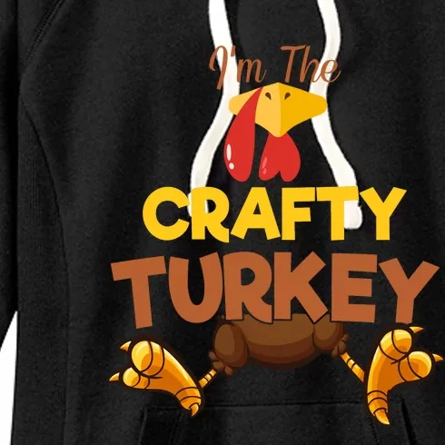 Crafty Turkey Matching Family Group Thanksgiving Gifts Women's Fleece Hoodie