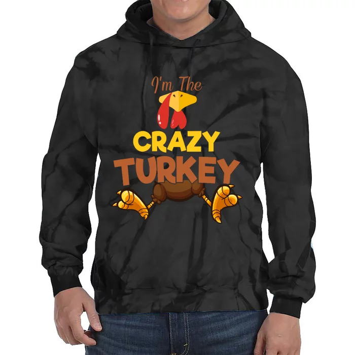 Crazy Turkey Matching Family Group Thanksgiving Gifts Tie Dye Hoodie