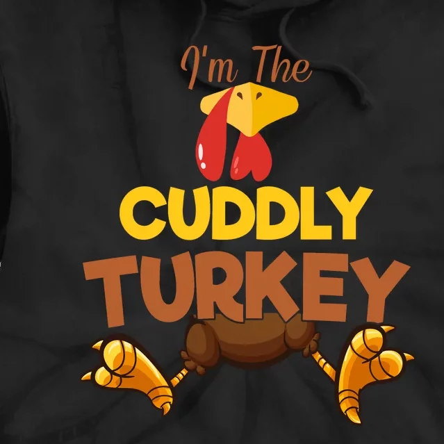 Cuddly Turkey Matching Family Group Thanksgiving Gifts Tie Dye Hoodie