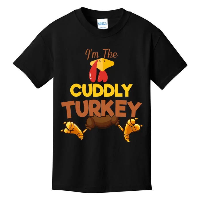 Cuddly Turkey Matching Family Group Thanksgiving Gifts Kids T-Shirt