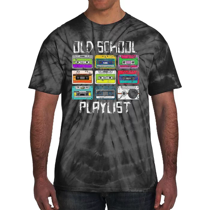 Cassette Tape Music Retro 80s Playlist Tie-Dye T-Shirt