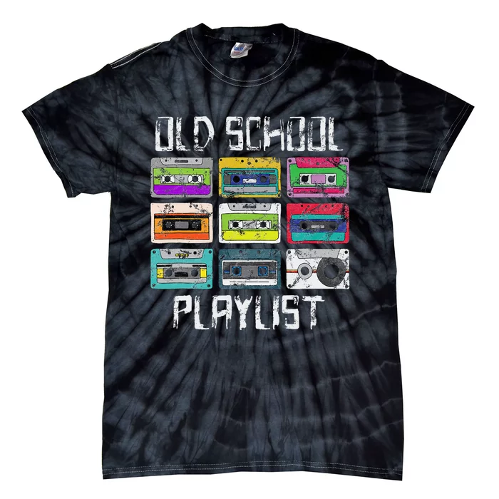 Cassette Tape Music Retro 80s Playlist Tie-Dye T-Shirt