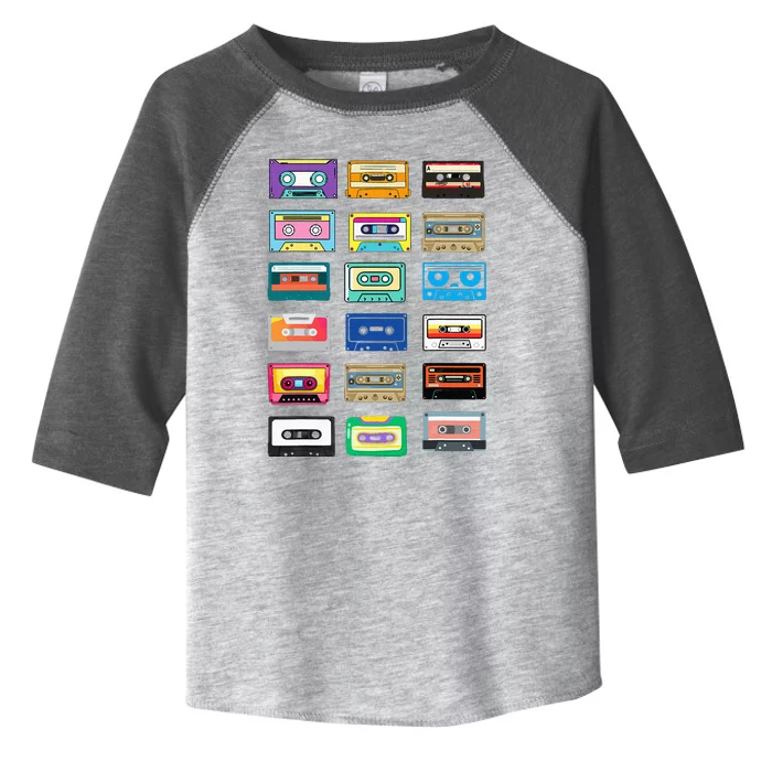 Cassette Tapes Mixtapes 1980s 1990s Radio Music Toddler Fine Jersey T-Shirt