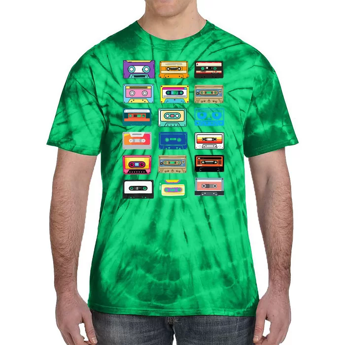 Cassette Tapes Mixtapes 1980s 1990s Radio Music Tie-Dye T-Shirt