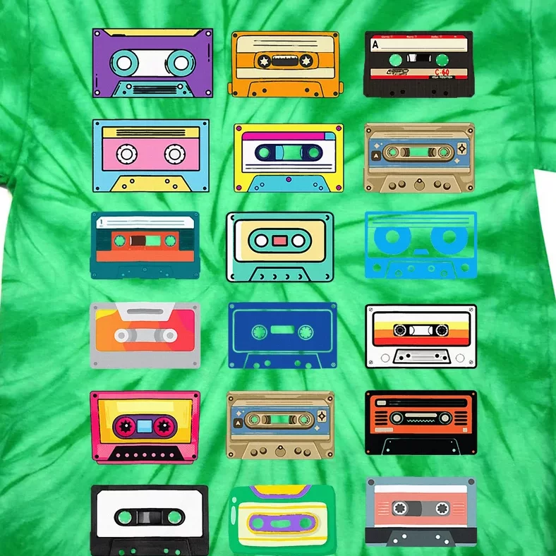 Cassette Tapes Mixtapes 1980s 1990s Radio Music Tie-Dye T-Shirt