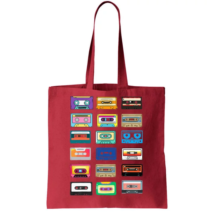 Cassette Tapes Mixtapes 1980s 1990s Radio Music Tote Bag