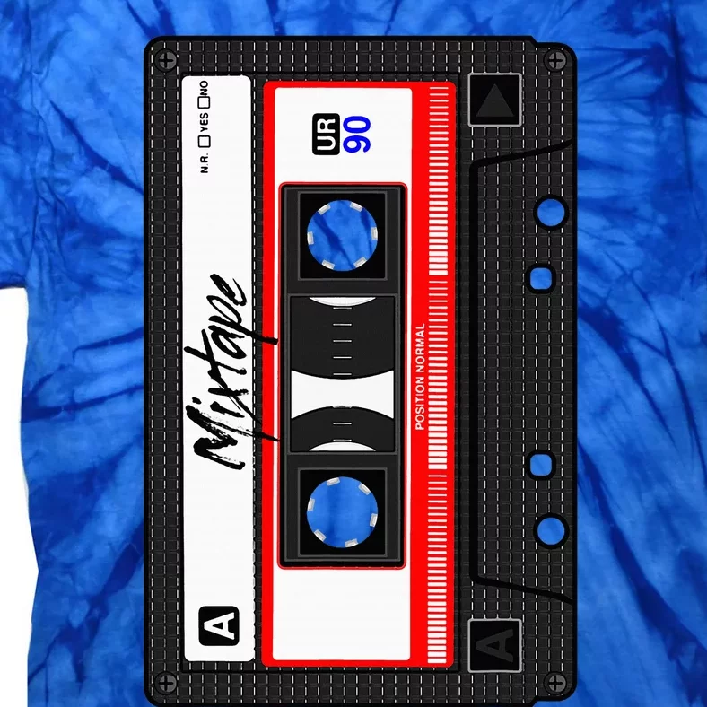 Cassette Tape Music Mix Audio 90s Party 80s Outfit Cassette Tie-Dye T-Shirt