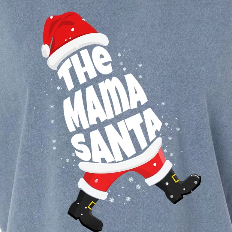 Christmas The Mama Santa Family Christmas Mama Santa Claus Gift Garment-Dyed Women's Muscle Tee