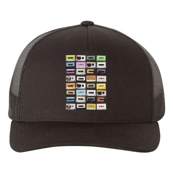 Cassette Tapes Mixtapes 1980s Radio Music Graphic Print Yupoong Adult 5-Panel Trucker Hat