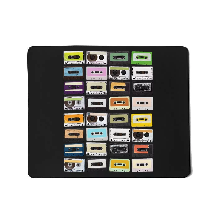 Cassette Tapes Mixtapes 1980s Radio Music Graphic Print Mousepad