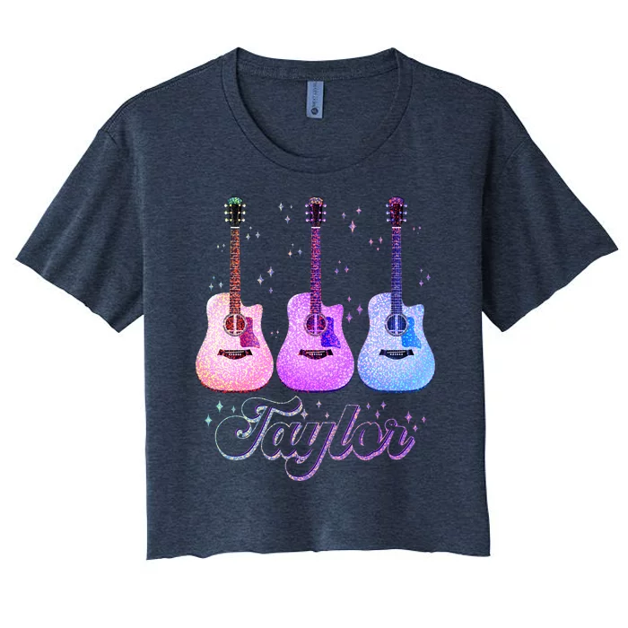 Cute Taylor Music Fan Lover Women's Crop Top Tee