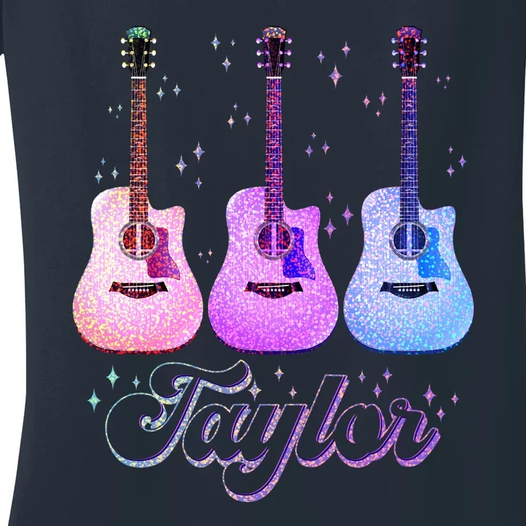 Cute Taylor Music Fan Lover Women's V-Neck T-Shirt