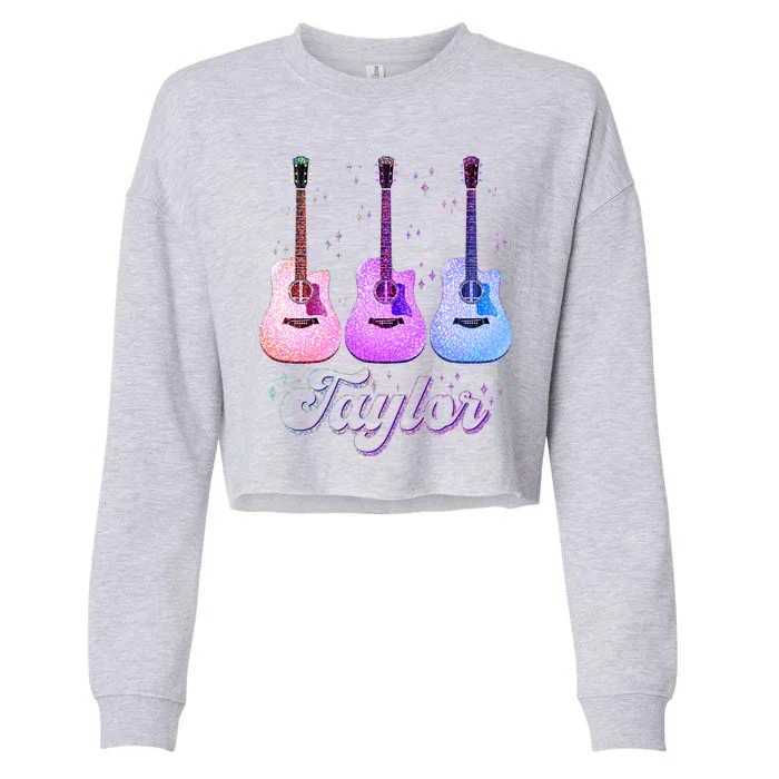 Cute Taylor Music Fan Lover Cropped Pullover Crew