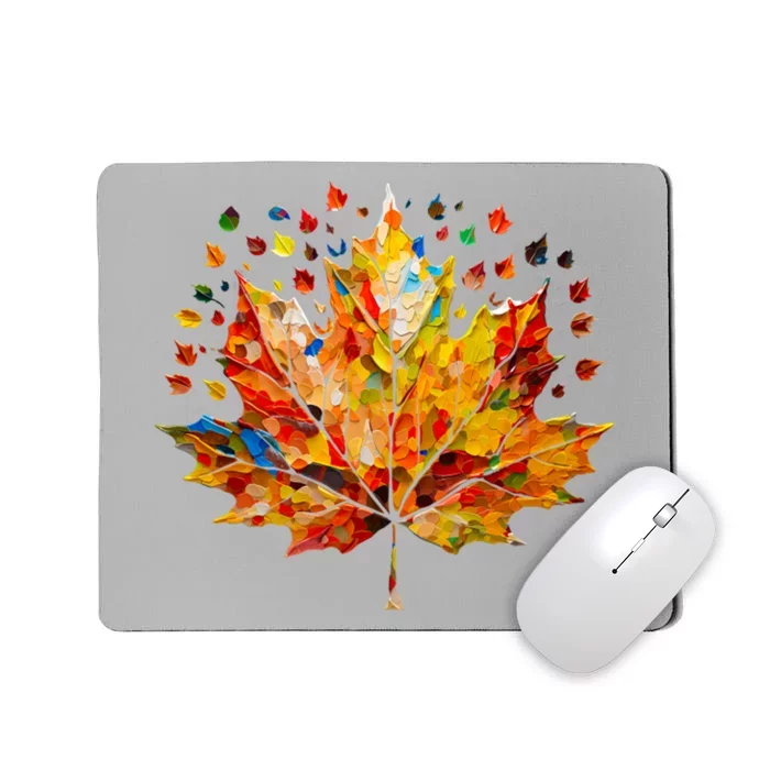 Colorful Thanksgiving Maple Leaf Fall Harvest Seasonal Mousepad