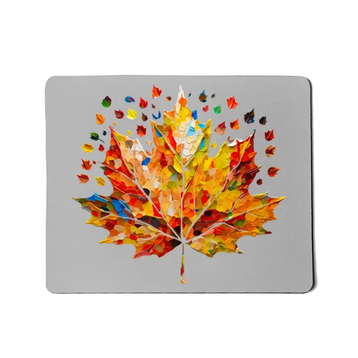 Colorful Thanksgiving Maple Leaf Fall Harvest Seasonal Mousepad