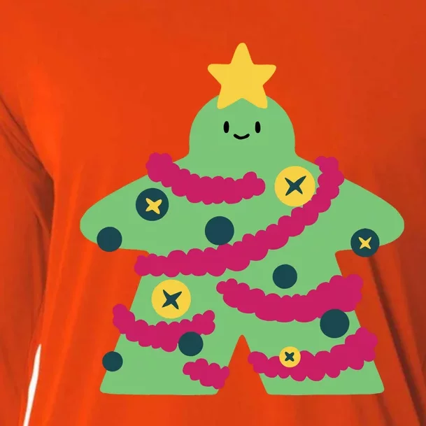 Christmas Tree Meeple Cooling Performance Long Sleeve Crew