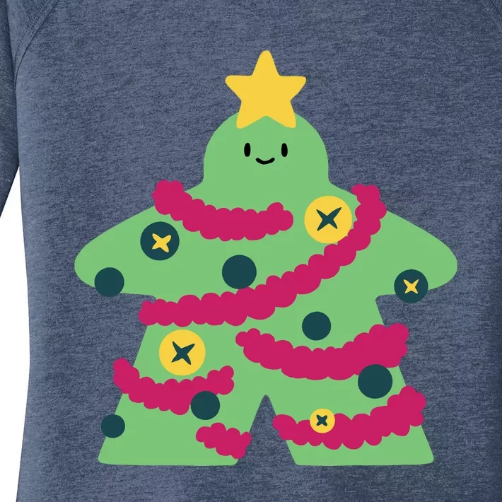 Christmas Tree Meeple Women's Perfect Tri Tunic Long Sleeve Shirt