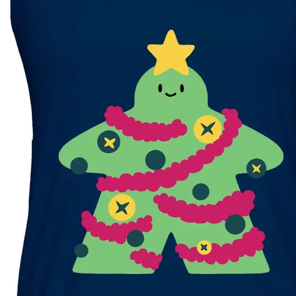 Christmas Tree Meeple Ladies Essential Flowy Tank