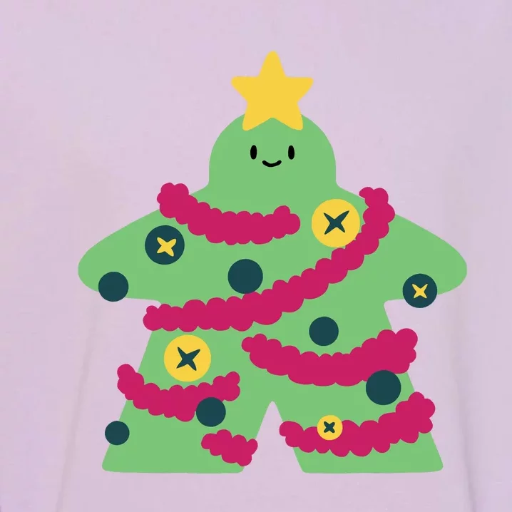 Christmas Tree Meeple Garment-Dyed Sweatshirt