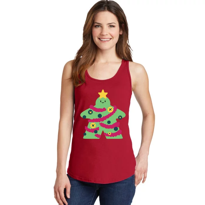 Christmas Tree Meeple Ladies Essential Tank