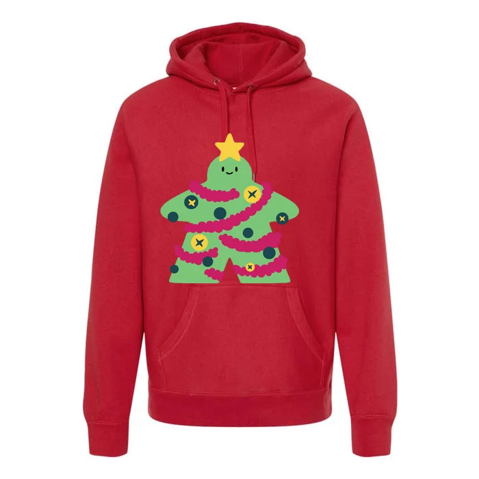 Christmas Tree Meeple Premium Hoodie