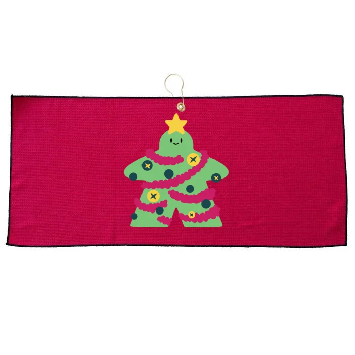 Christmas Tree Meeple Large Microfiber Waffle Golf Towel