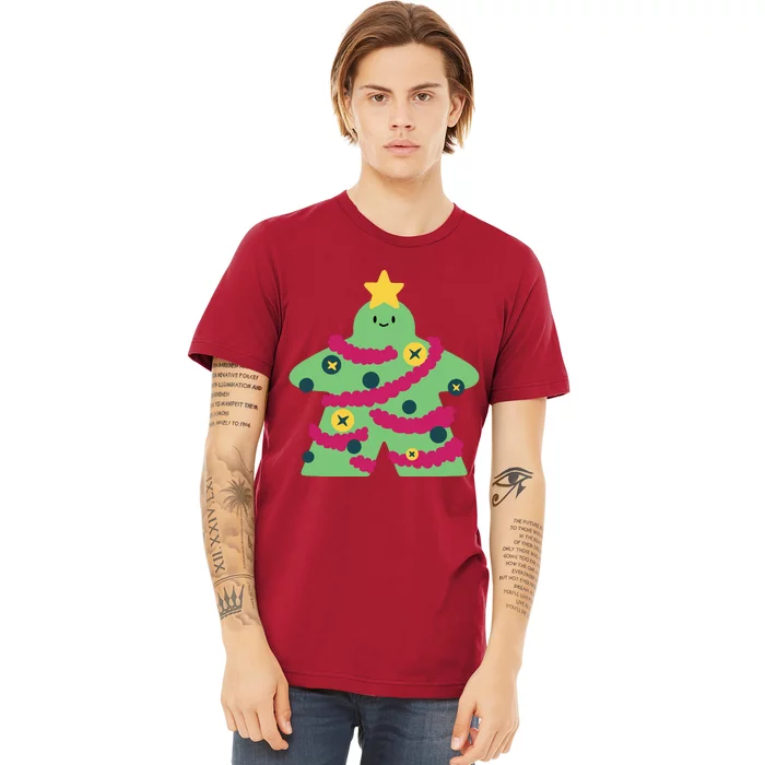 Christmas Tree Meeple Premium T-Shirt