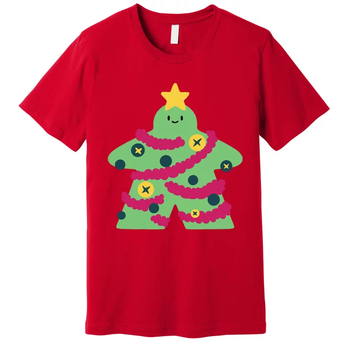 Christmas Tree Meeple Premium T-Shirt