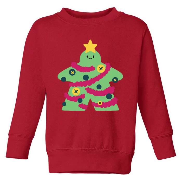 Christmas Tree Meeple Toddler Sweatshirt