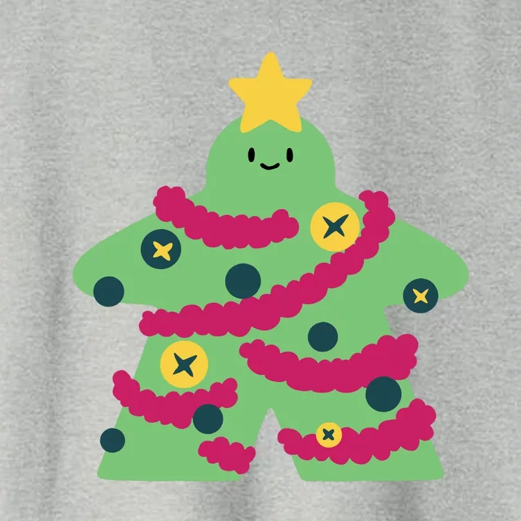 Christmas Tree Meeple Women's Crop Top Tee