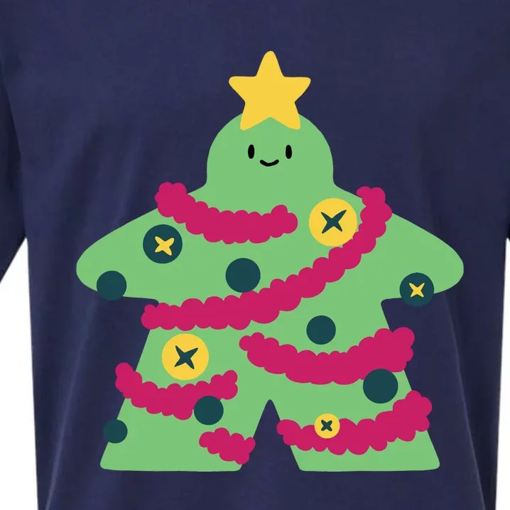 Christmas Tree Meeple Sueded Cloud Jersey T-Shirt