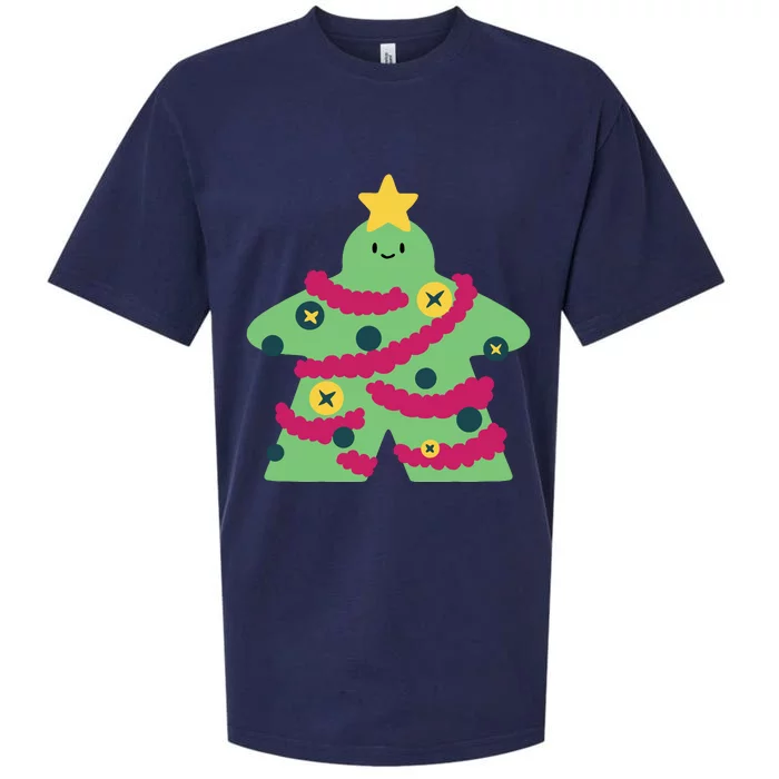 Christmas Tree Meeple Sueded Cloud Jersey T-Shirt