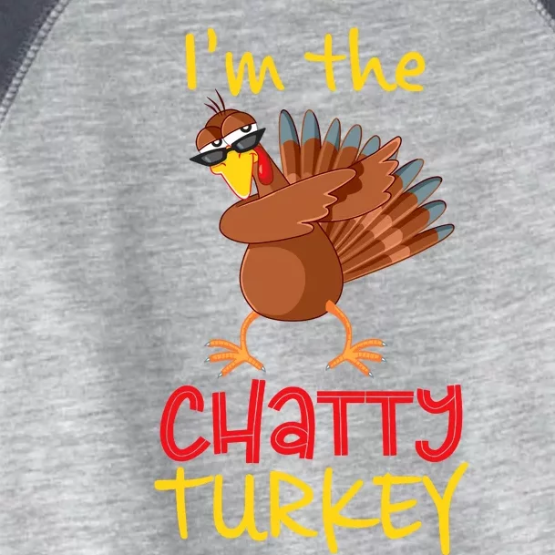 Chatty Turkey Matching Family Group Thanksgiving Party Toddler Fine Jersey T-Shirt