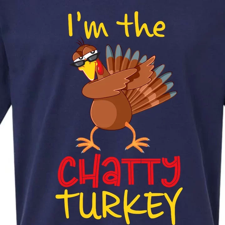 Chatty Turkey Matching Family Group Thanksgiving Party Sueded Cloud Jersey T-Shirt