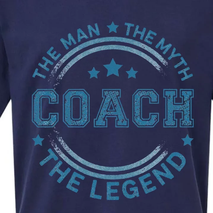 Coach The Man The Myth The Legend Coach Gift Sueded Cloud Jersey T-Shirt