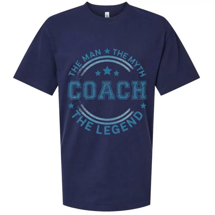 Coach The Man The Myth The Legend Coach Gift Sueded Cloud Jersey T-Shirt